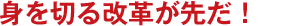 身を切る改革が先だ!